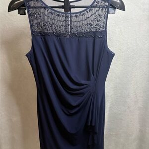 Jessica Howard Midnight Blue Embellished Midi Dress